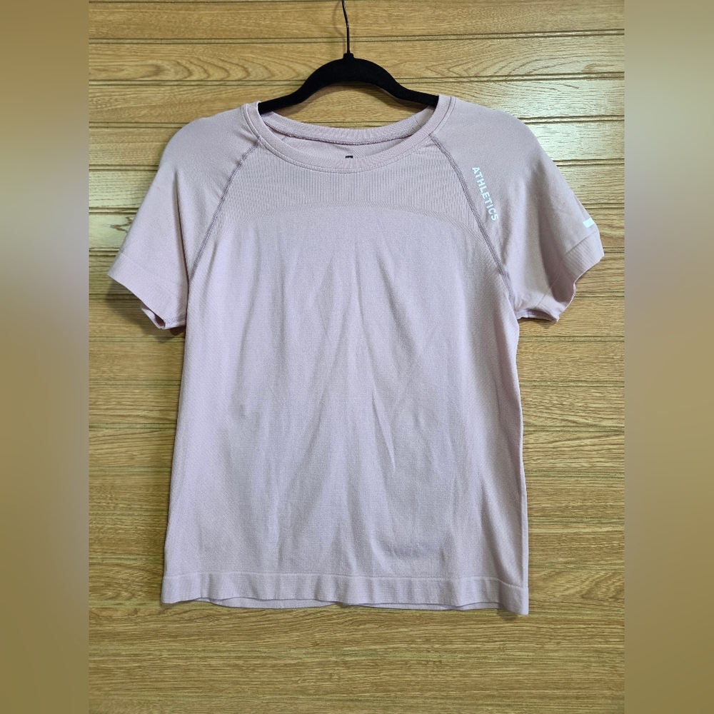 Women's Athletics Pale Pink Stretchy T-Shirt Size XL